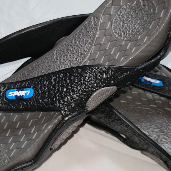 Flip-flops gray & black sandals - Picture 12 of 14